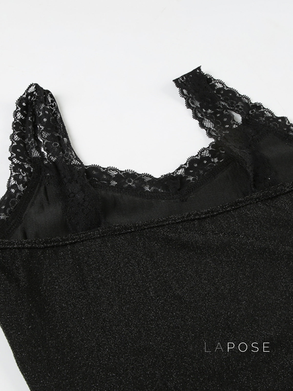 Nyelle Black Satin Lace Cami [MM7L21R8]