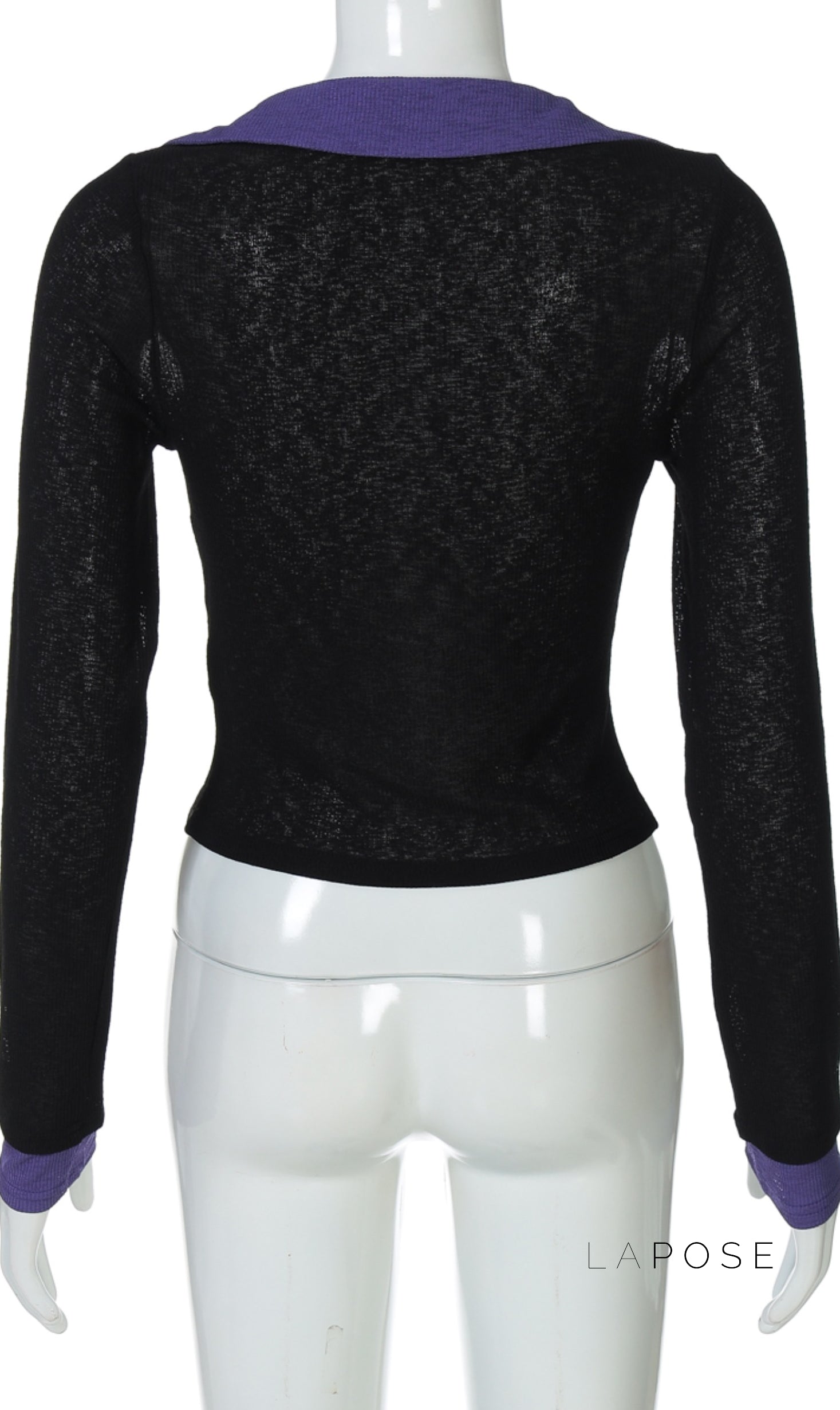 Nyla Contrast Trim V-Neck Top [PFIQ02QL]
