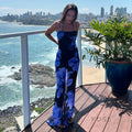 Oaklyn Floral Mesh Halter Maxi Dress [A3I00WAG]