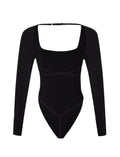 LaPose Oaklynn Backless Long Sleeve Bodysuit
