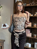 Ottilie Leopard Print Bandeau Top [2YOJLE6D]