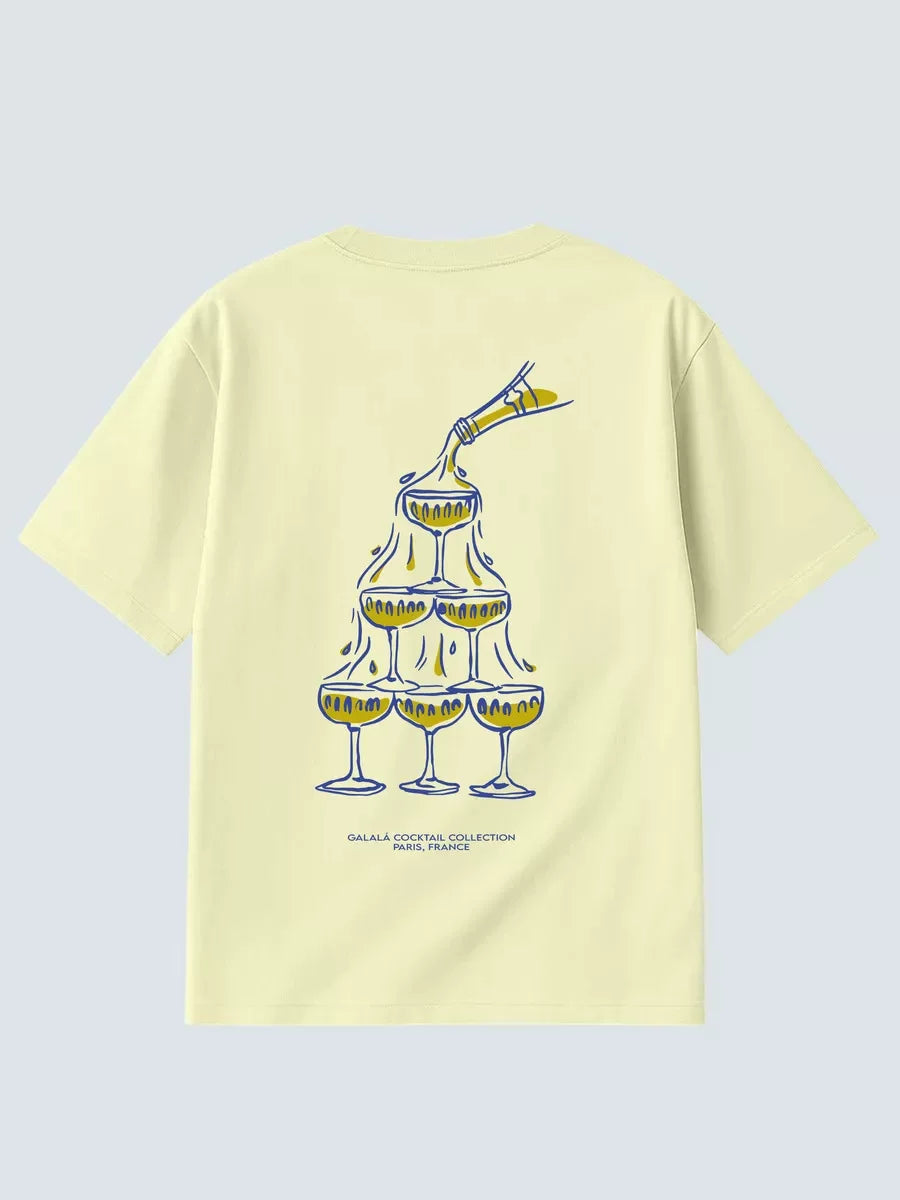 Paulina Cocktail Graphic Oversized T-Shirt