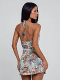 LaPose Paxtyn Sequin Halter Mini Dress