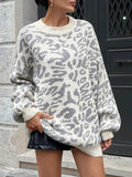 Payson Cozy Leopard Knit Sweater [031B86WJ]