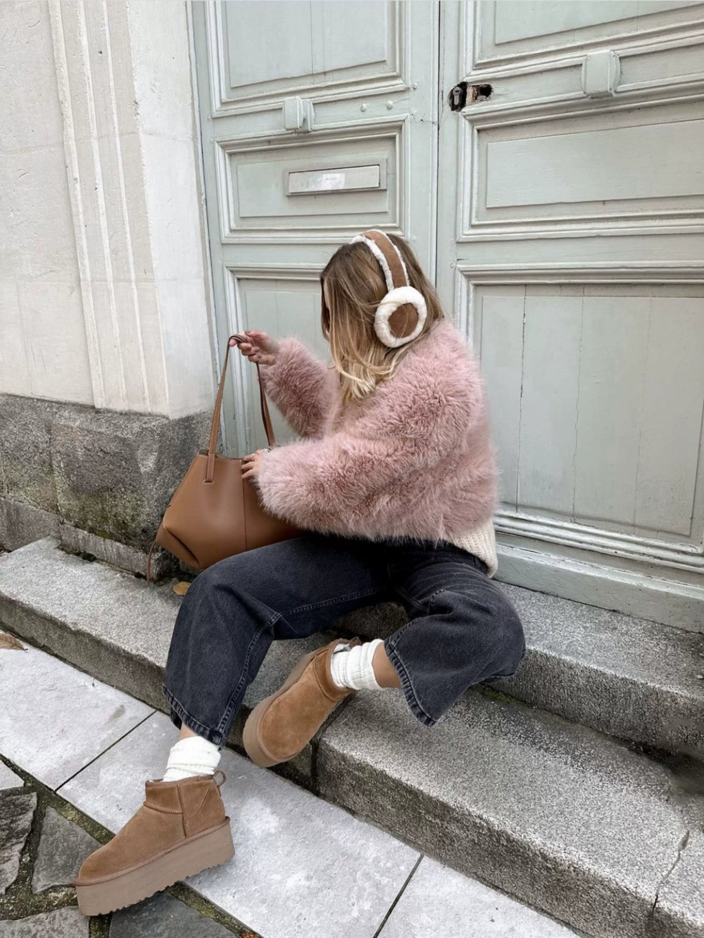 LaPose - Payson Cropped Faux Fur Jacket