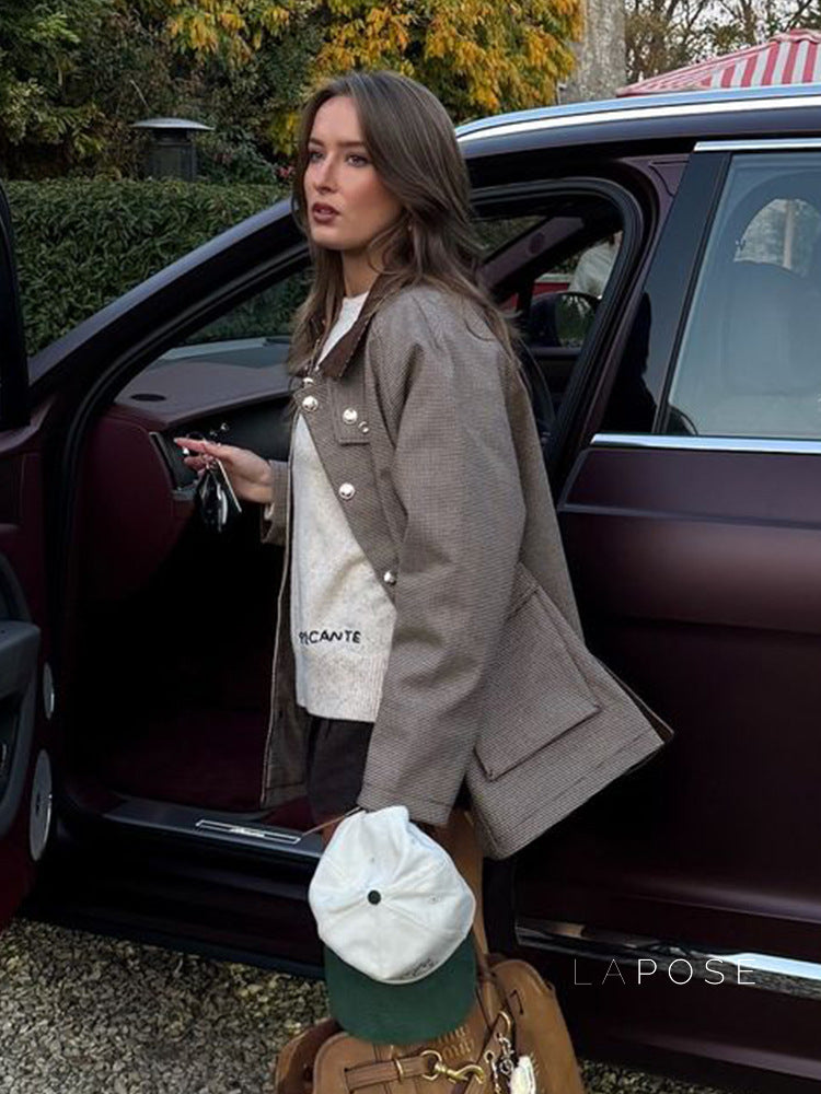 Pennelope Textured Lapel Jacket [DAEBLVG2]