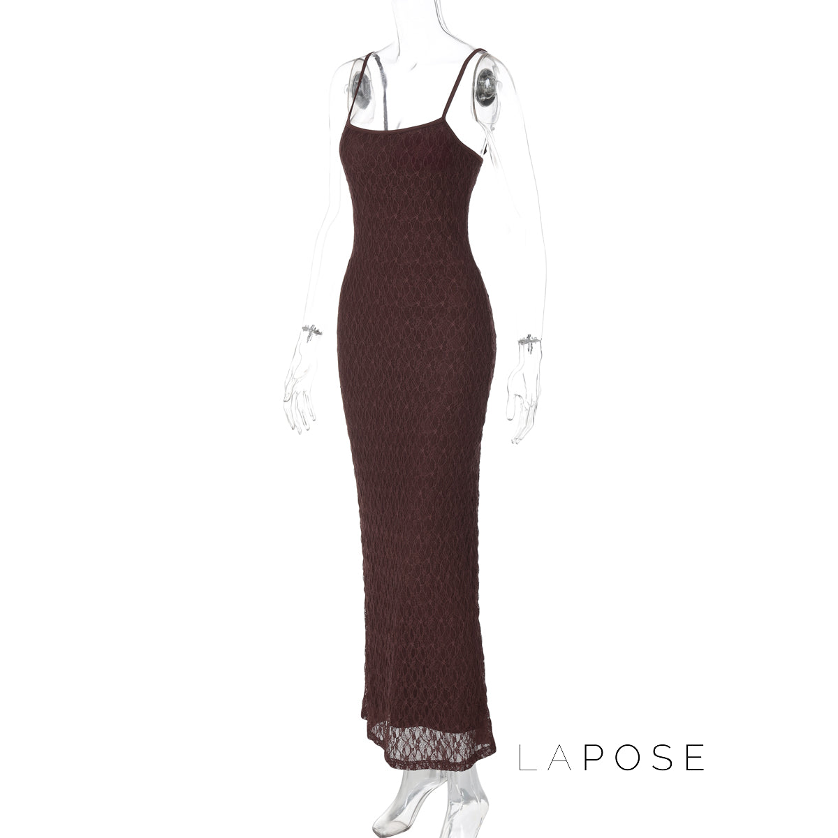Philomena Lace Mesh Maxi Dress