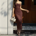 Philomena Lace Mesh Maxi Dress