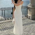 Philomena Lace Mesh Maxi Dress
