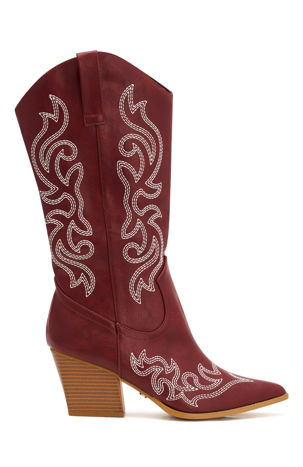 LaPose Piper Burgundy Contrast Cowboy Boots