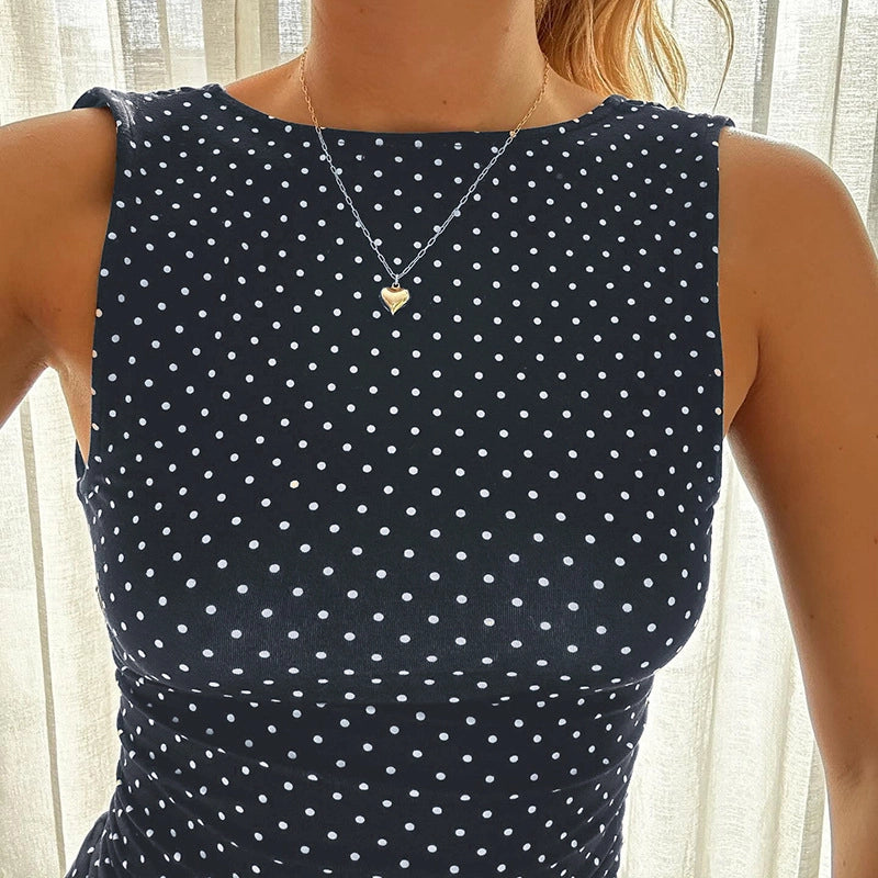 Polka Dot A-Line Mini Dress [GSZVTTIA]