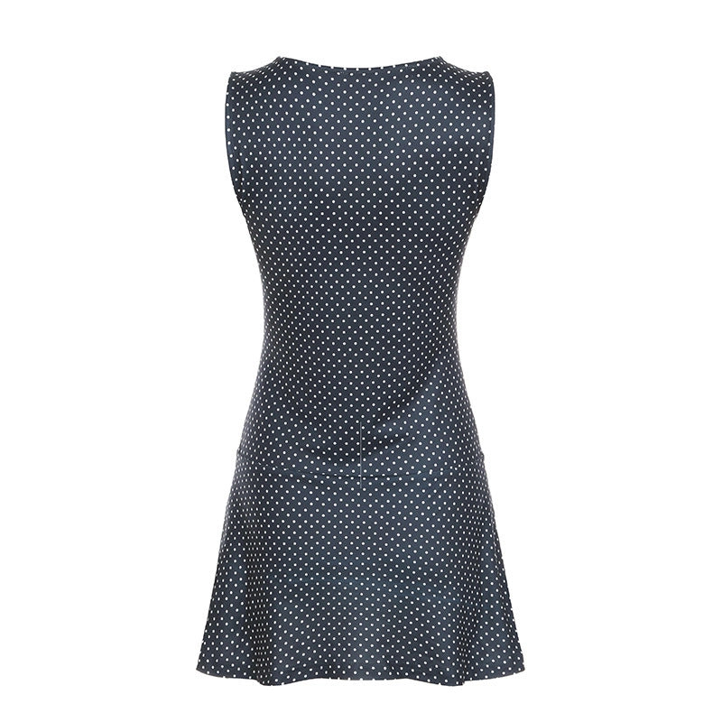 Polka Dot A-Line Mini Dress [4TLTFXZD]
