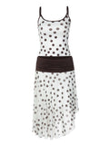 Polka Dot Asymmetric Skirt Set [1Z1RW9EP]