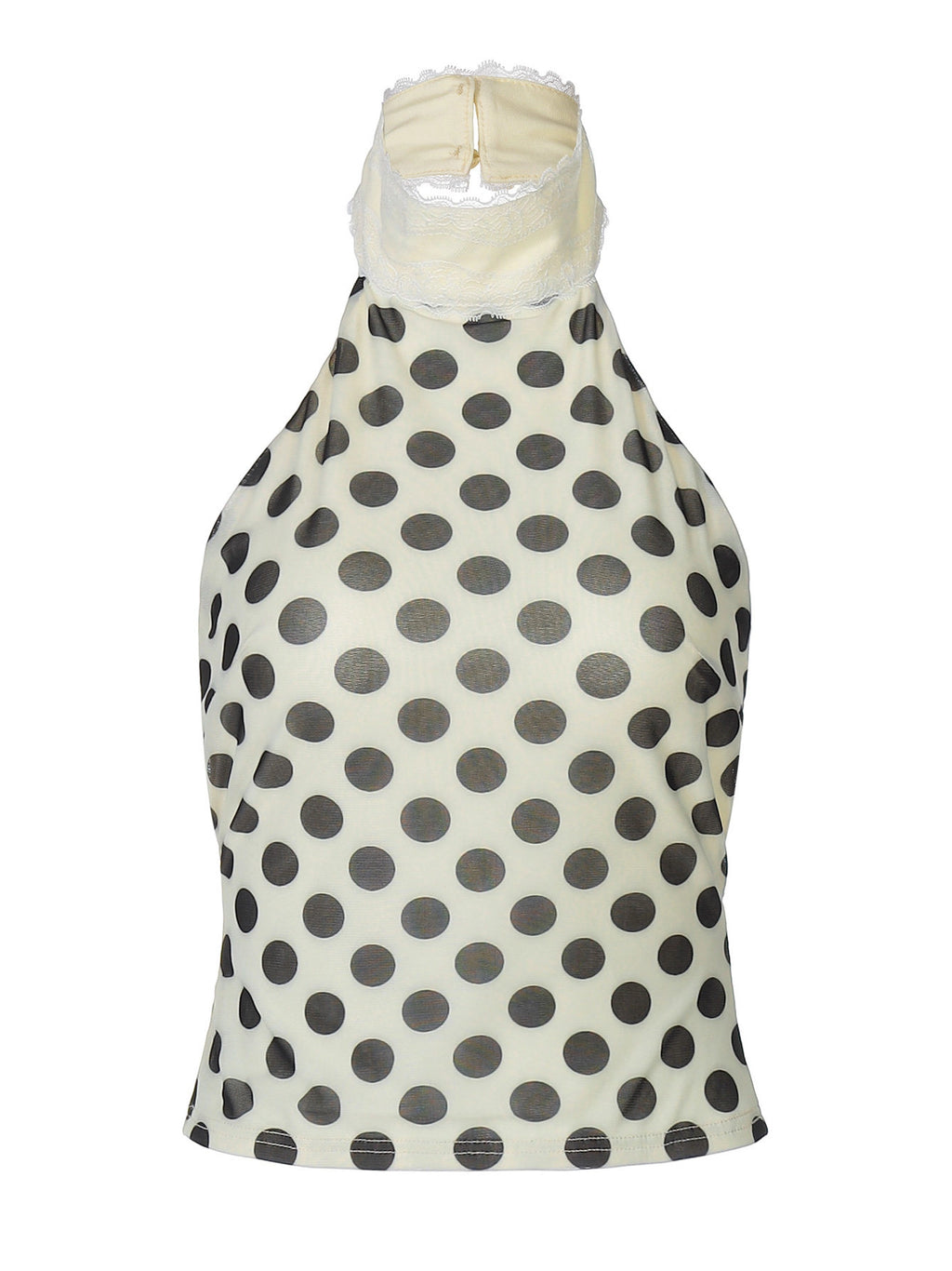 Polka Dot Halter Neck Top [EKR535EU]