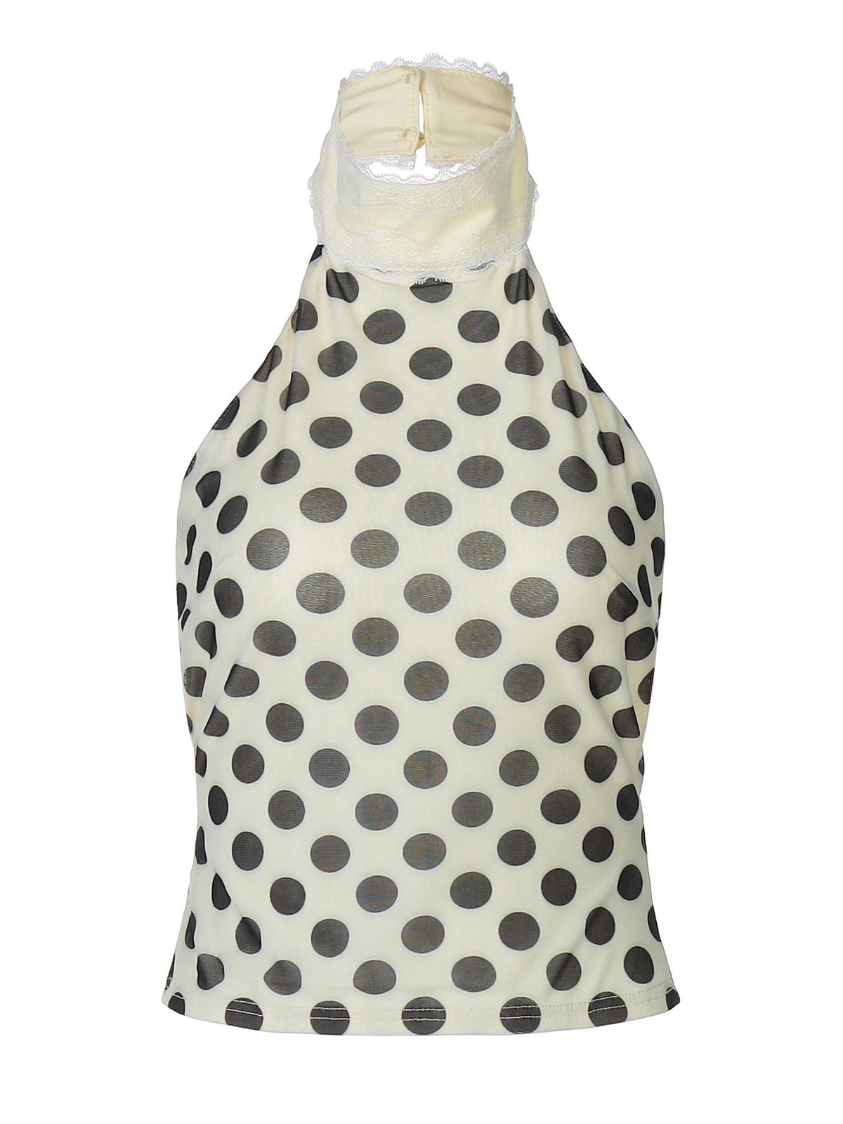Polka Dot Halter Neck Top [EKR535EU]