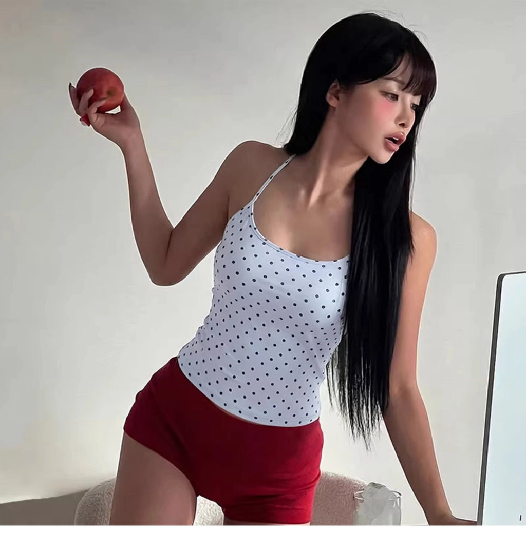 Polka Dot Halter Top [BU208FT6]