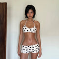 Polka Dot Halterneck Short Set [9X5GO8TE]