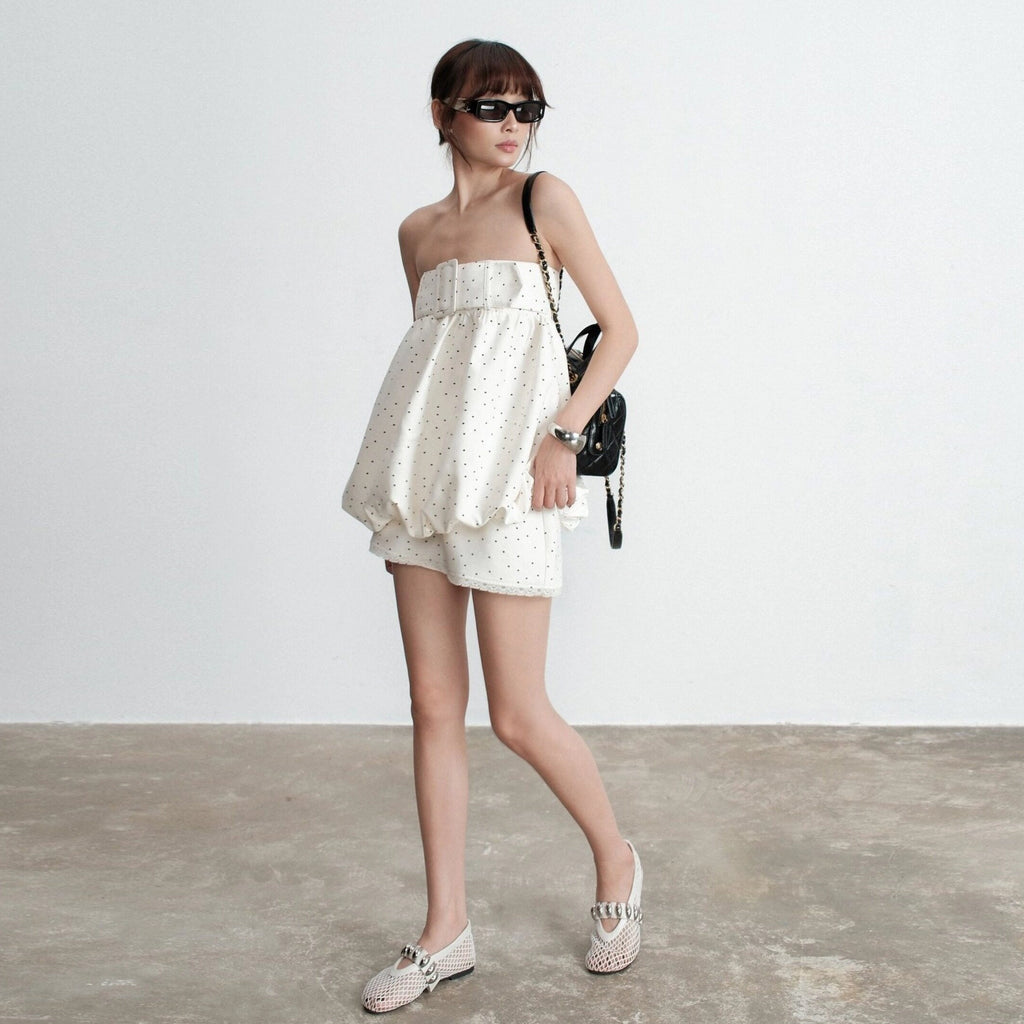 Polka Dot Lace Mini Dress [C7696RXL]