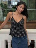 Polka Dot Lace Trim Camisole [OEX88NJA]