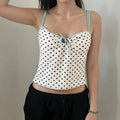 Polka Dot Lace-Up Camisole [2Z750TDU]