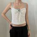 Polka Dot Lace-Up Camisole [H20ZKY4I]
