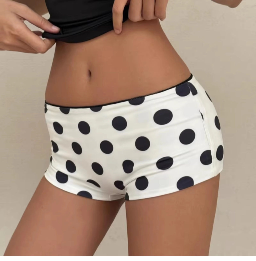 Polka Dot Mesh Two-Piece Short Set [OJ0QIZXS]