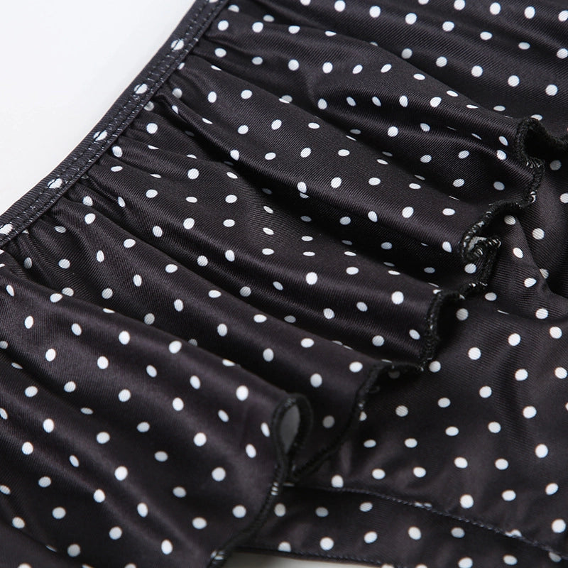 Polka Dot Ruffle Two-Piece Bikini [VFVVXYIB]