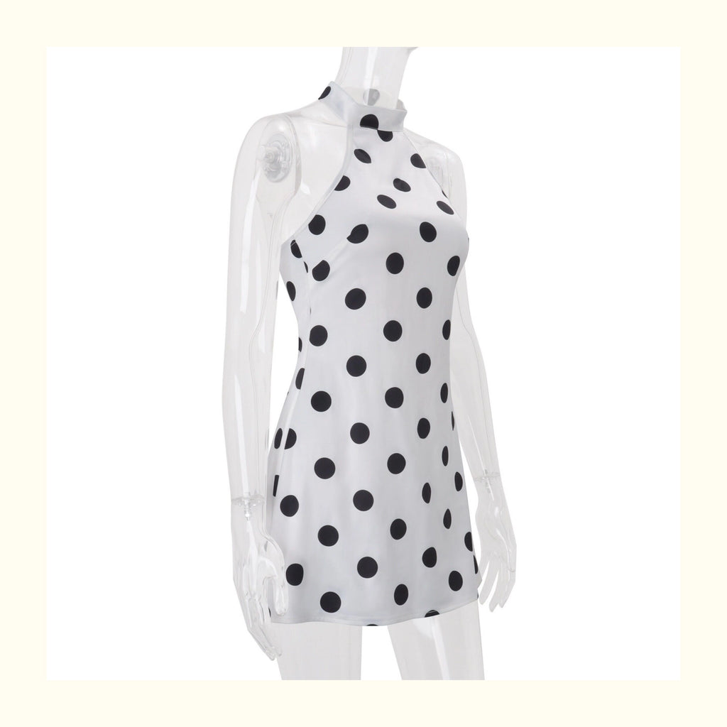 Polka Dot Spaghetti Strap Mini Dress [5WM5YDHN]