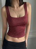 Polka Dot Square Neck Camisole [D611YDIQ]