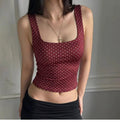 Polka Dot Square Neck Crop Top [1NC3W4RD]