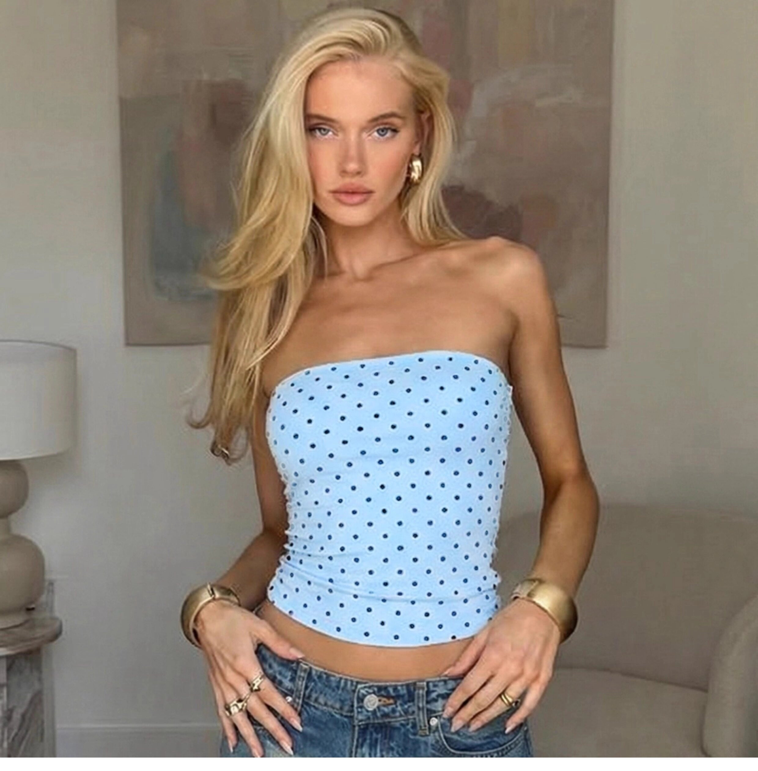 Polka Dot Tube Top [Z2OGQYQ2]