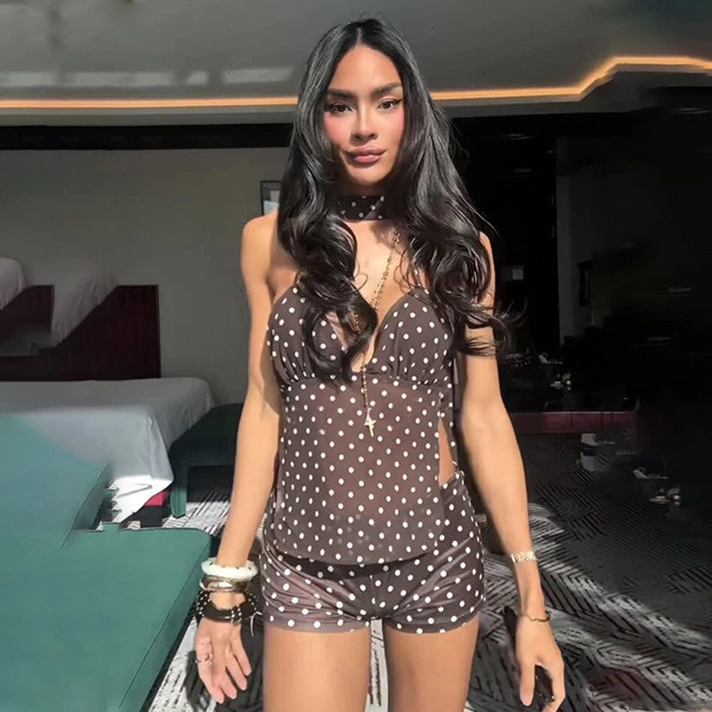 Polka Dot Two-Piece Short Set [YTRF88V5]