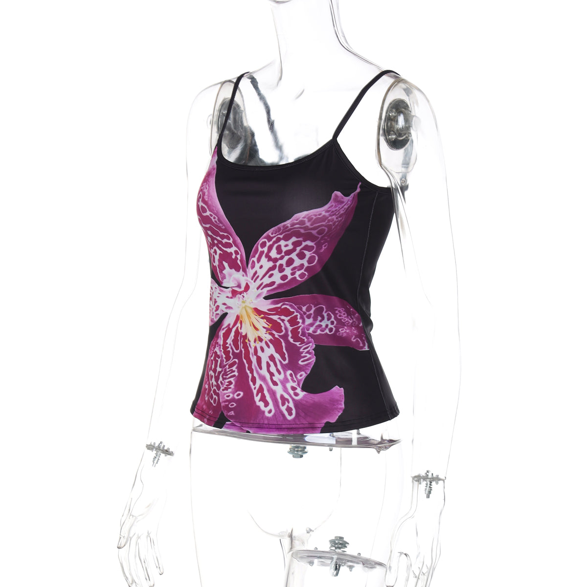 Poppy Floral U-Neck Crop Top