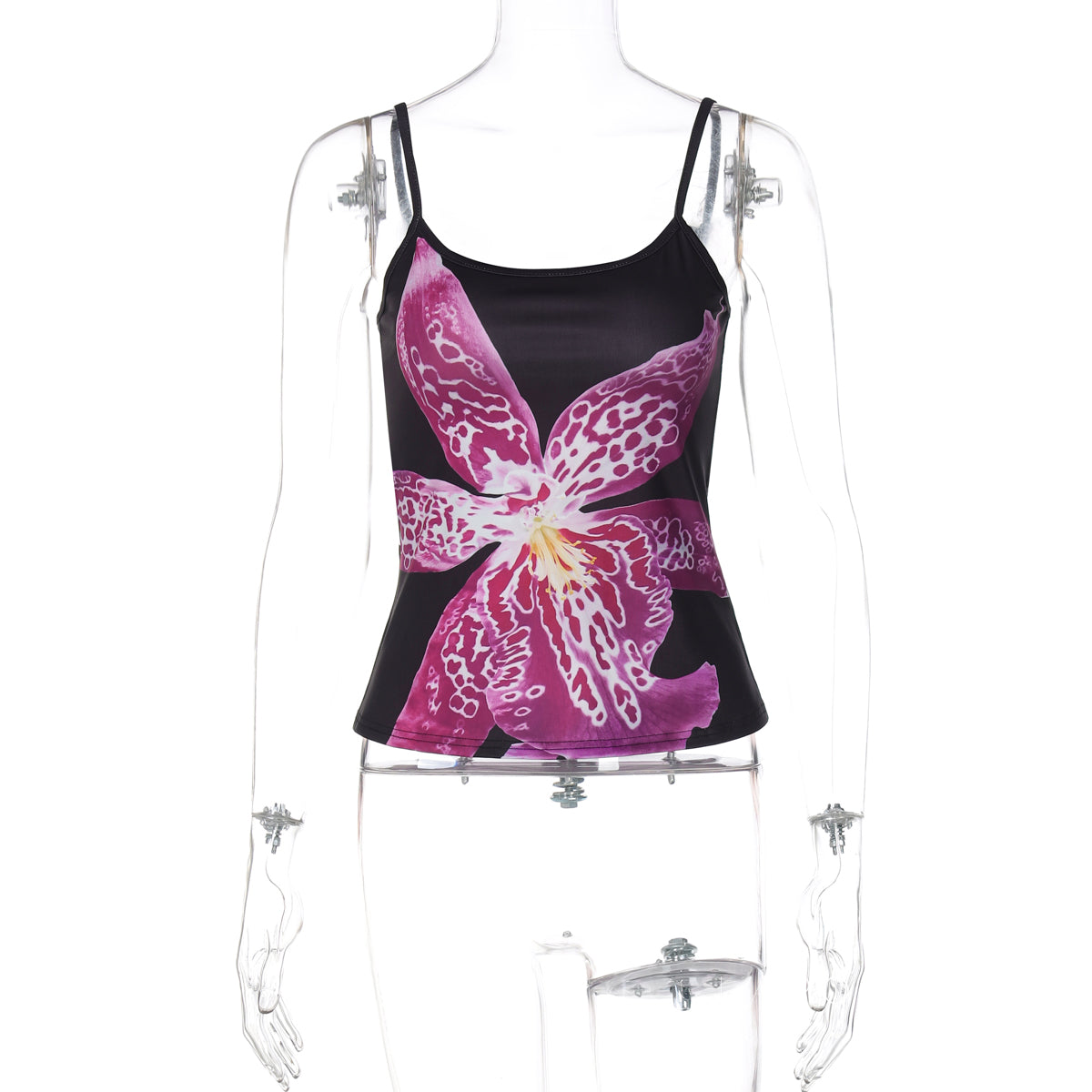 Poppy Floral U-Neck Crop Top