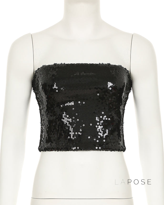 Prisha Strapless Sequin Top [7J2VUVF7]