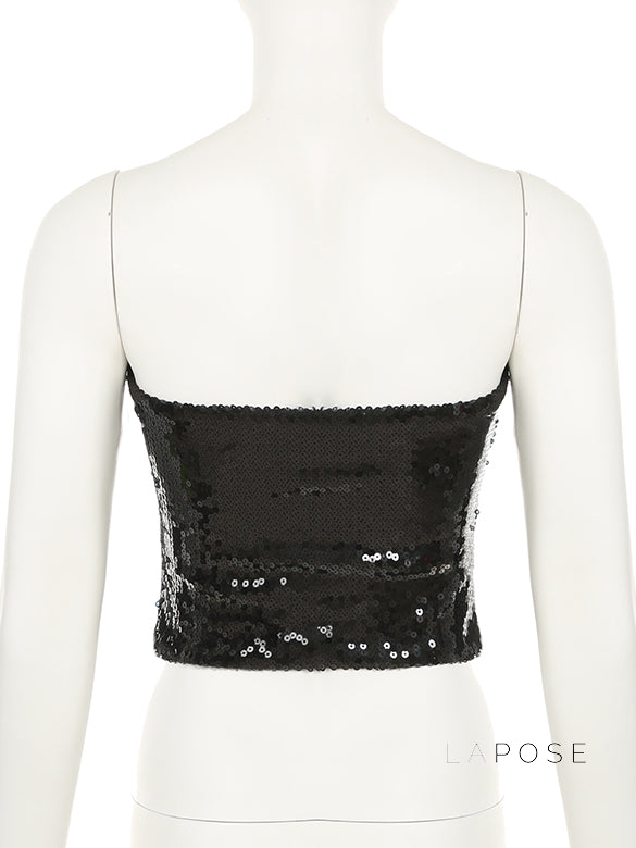 Prisha Strapless Sequin Top [S7A13253]
