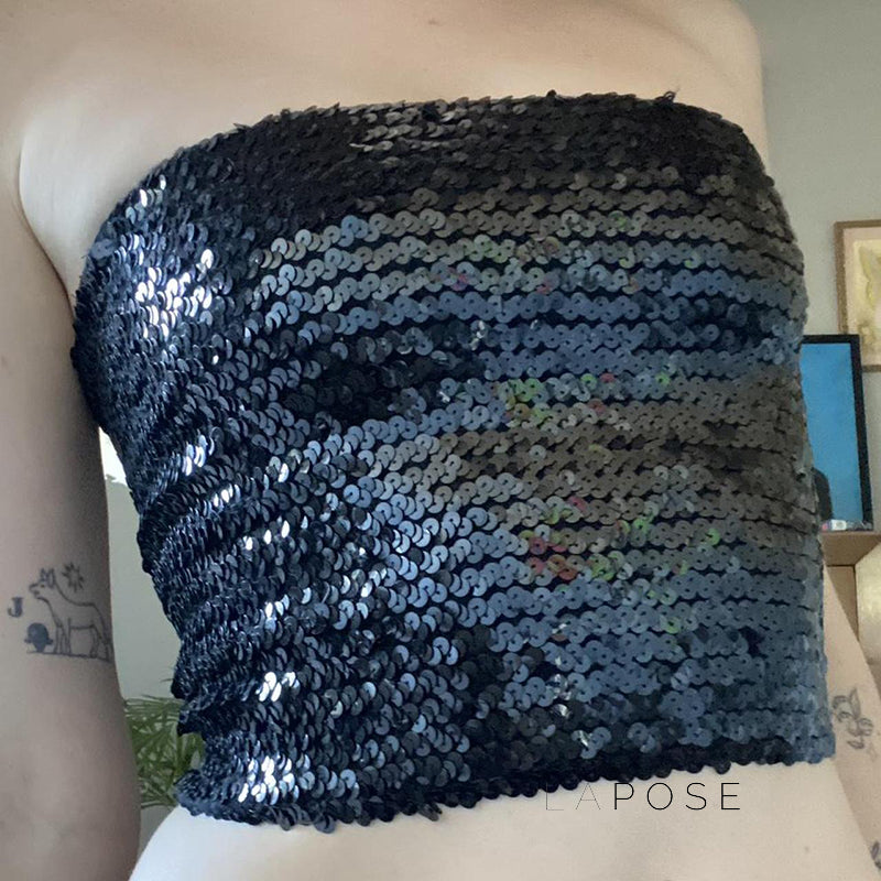 Prisha Strapless Sequin Top [EJMRPP1S]