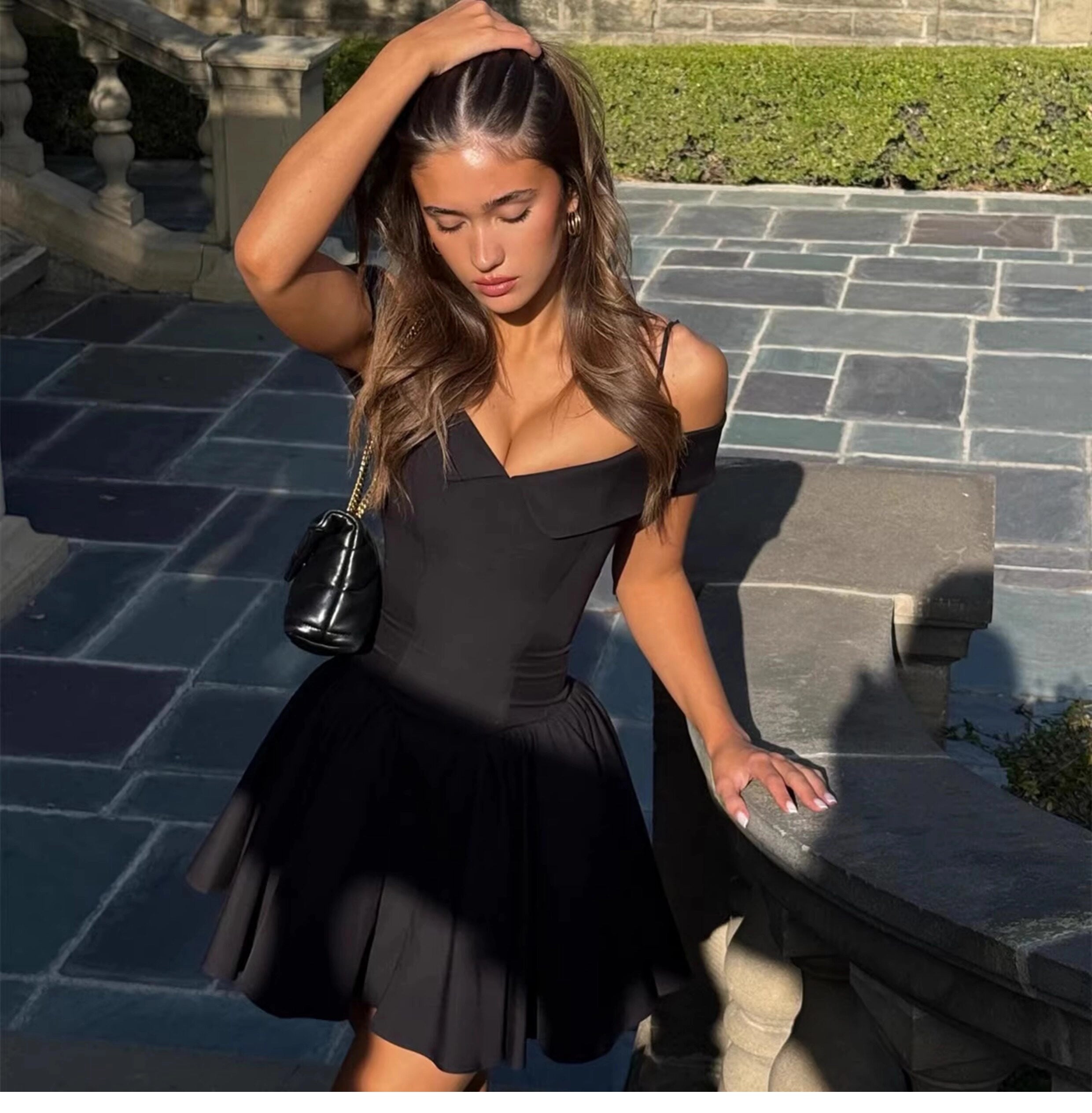 Puff Sleeve Mini Dress [OWN6LGSD]