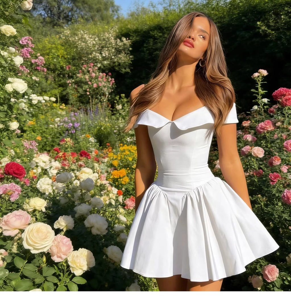 Puff Sleeve Mini Dress [T1YDZA1H]