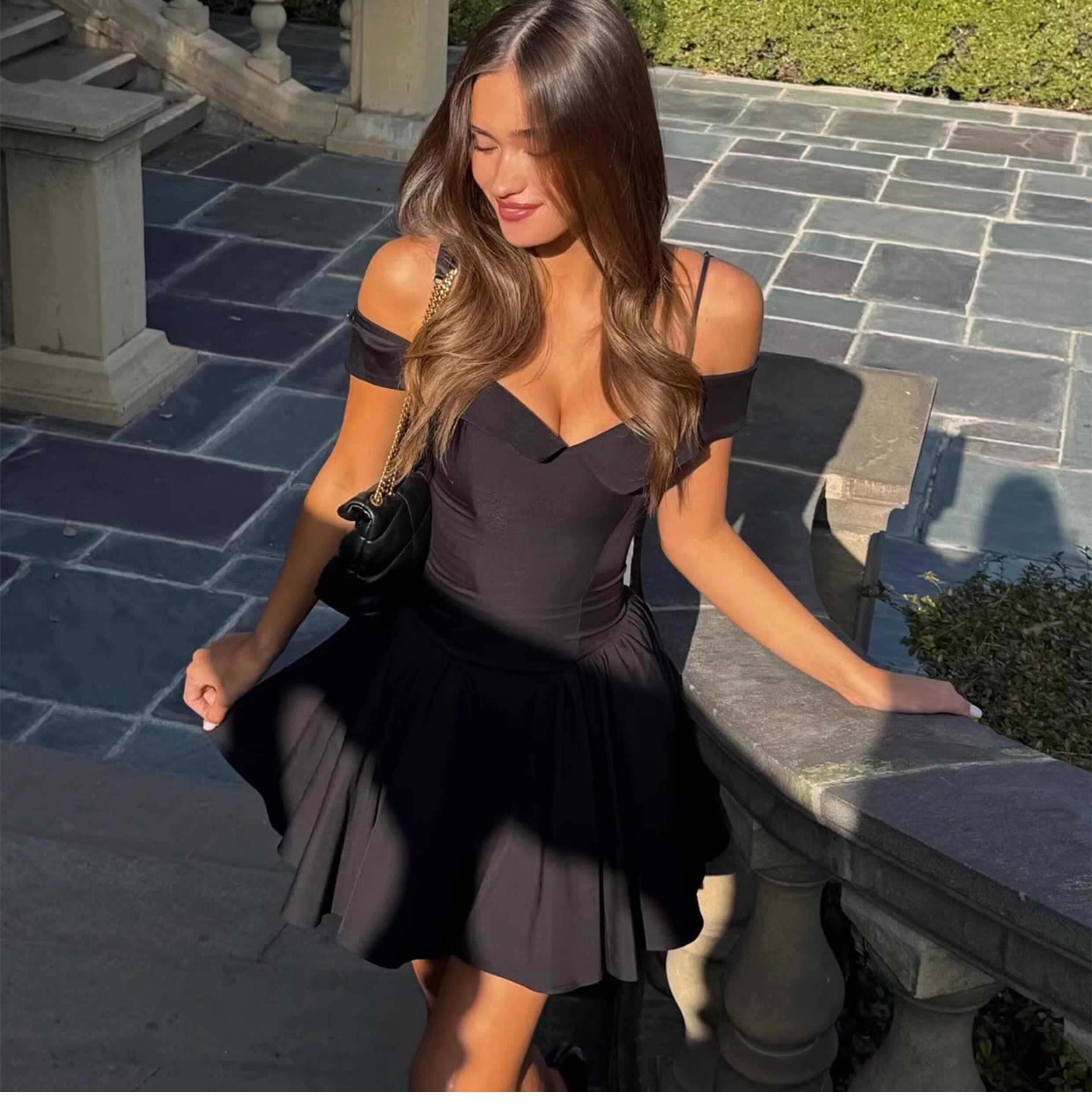 Puff Sleeve Mini Dress [06ZDAHKW]