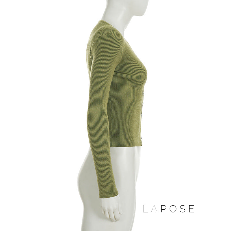 Quetzalli Button-Up Knit Top [R2WD16O2]