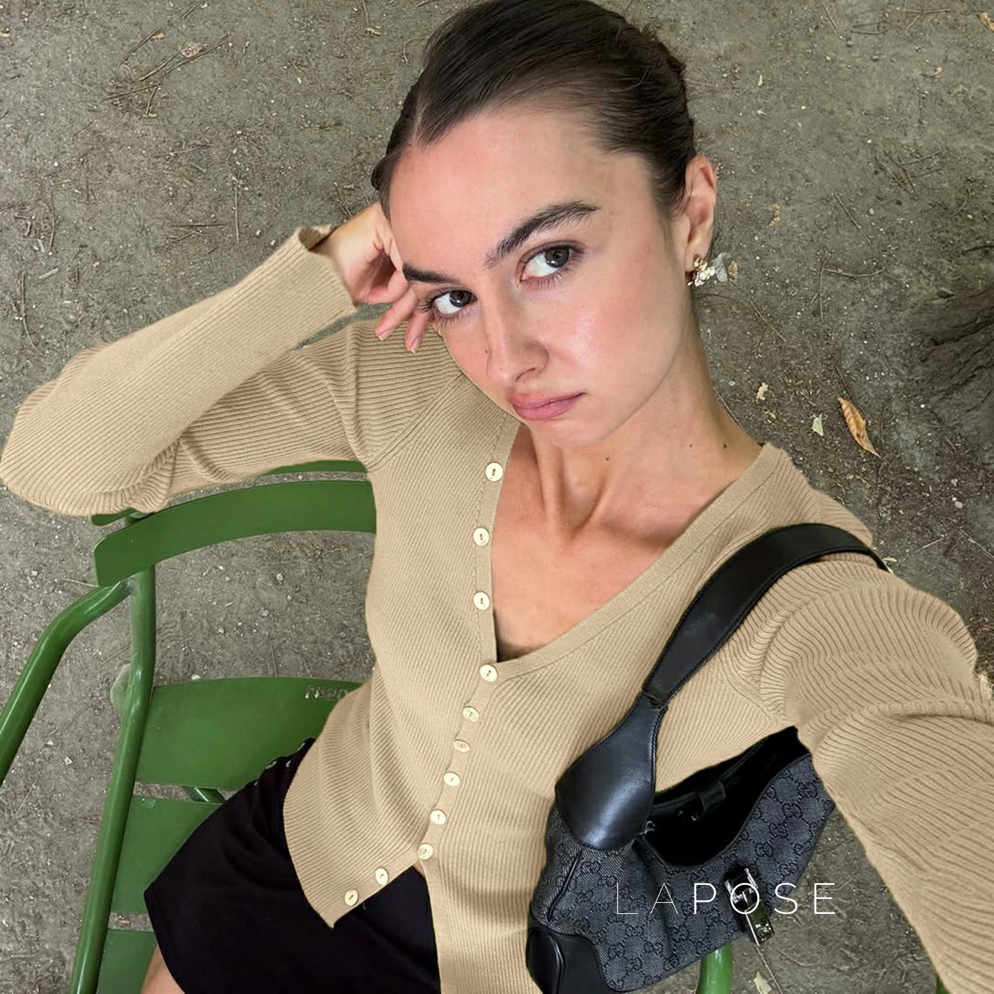Quetzalli Button-Up Knit Top [043VDVF1]