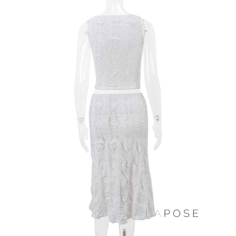 Quetzaly Crochet Skirt Set