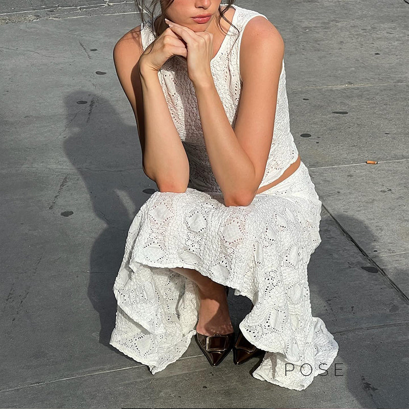 Quetzaly Crochet Skirt Set