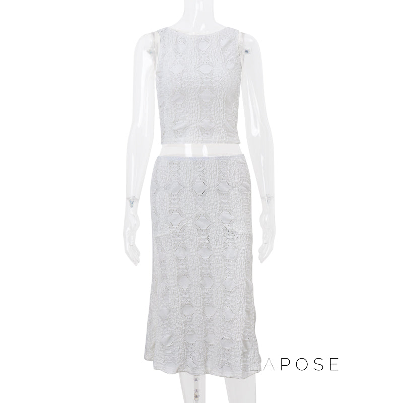 Quetzaly Crochet Skirt Set