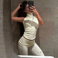 Quin Halter Open Back Pant Set [WAB9QVBL]