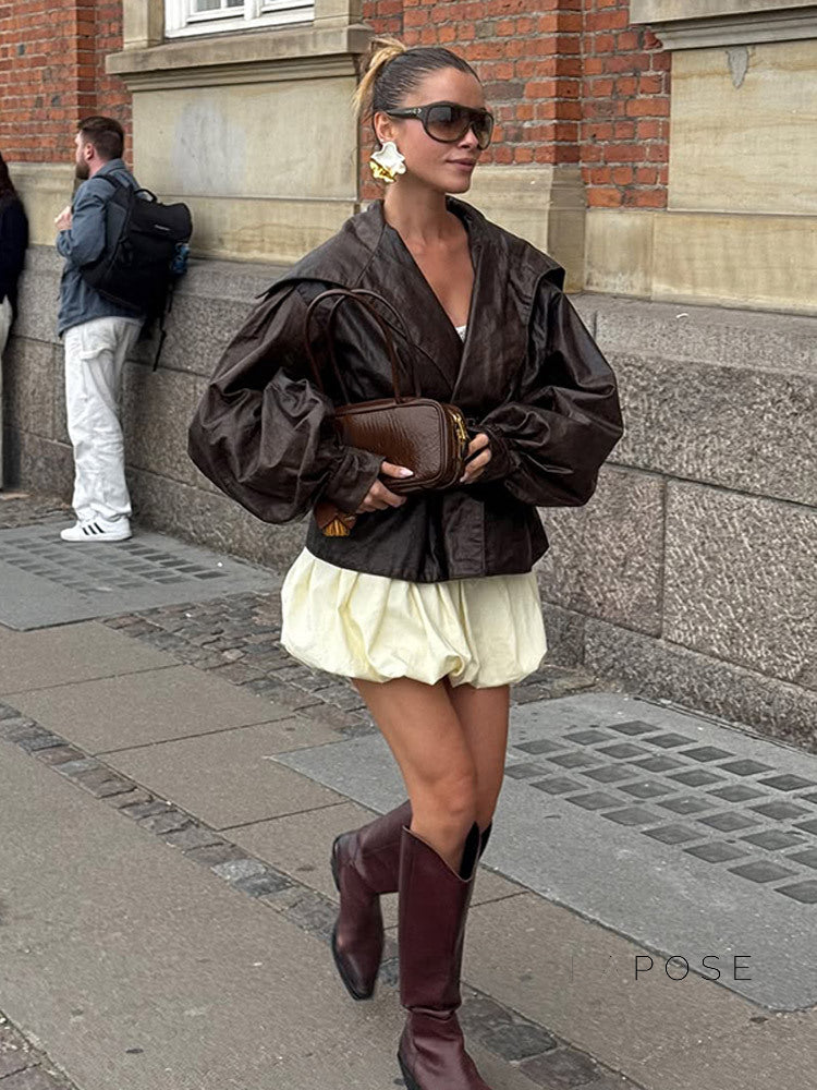 Rachel Belted Faux Leather Jacket [RQ1V7WBI]