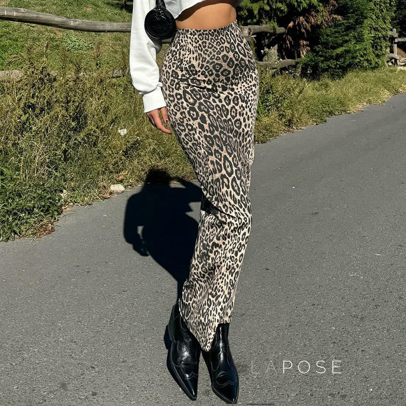 Raelee Leopard Print Maxi Skirt [6PBN7ONJ]