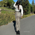 Raelee Leopard Print Maxi Skirt [H684PTNW]