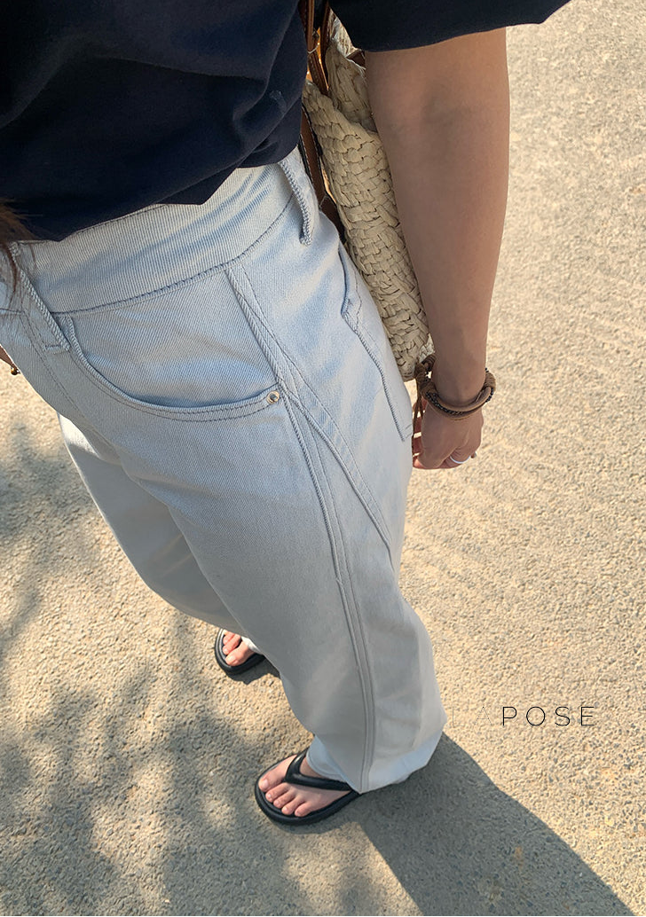 Raelee Off-White Wide-Leg Jeans [Q3C92PIN]